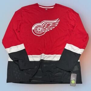 DETROIT RED WINGS Men’s XL Red T-Shirt Jersey NHL